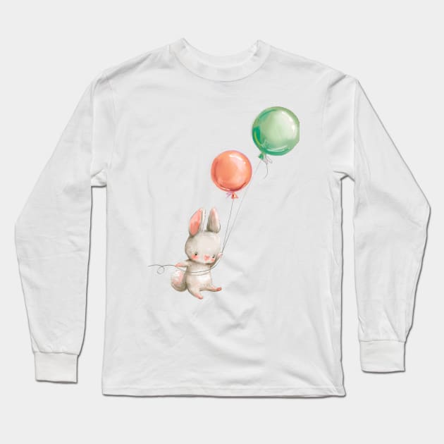 Bunny Love 1 Long Sleeve T-Shirt by EveFarb